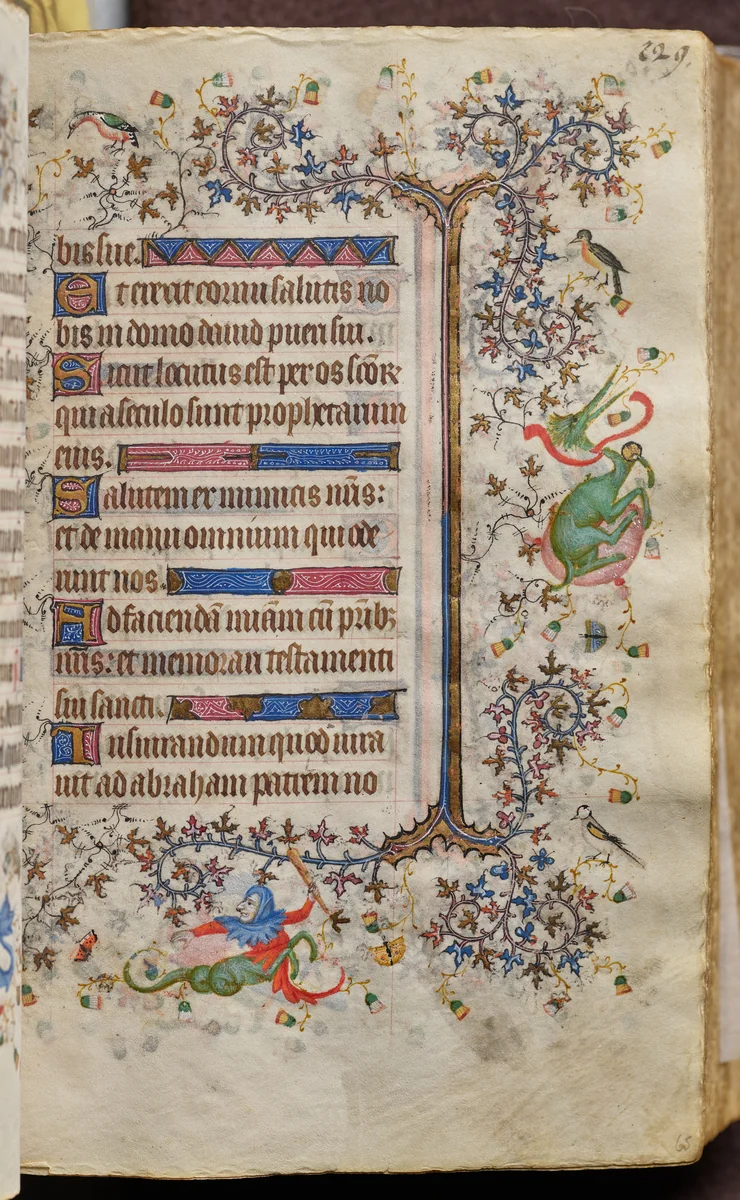 Hours of Charles the Noble, King of Navarre (1361-1425): fol. 65r, Text by Master of the Brussels Initials and Associates, book, 1400-1410