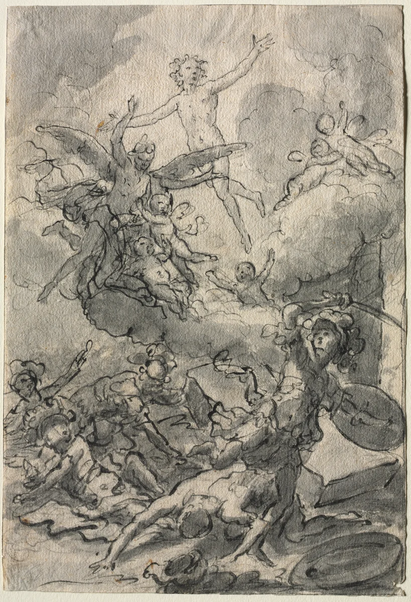 The Resurrection by Martin Johann Schmidt, drawing