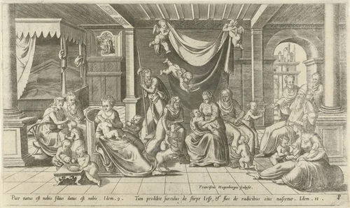 Heilige verwantschap by Frans Hogenberg, print, 1540-1590