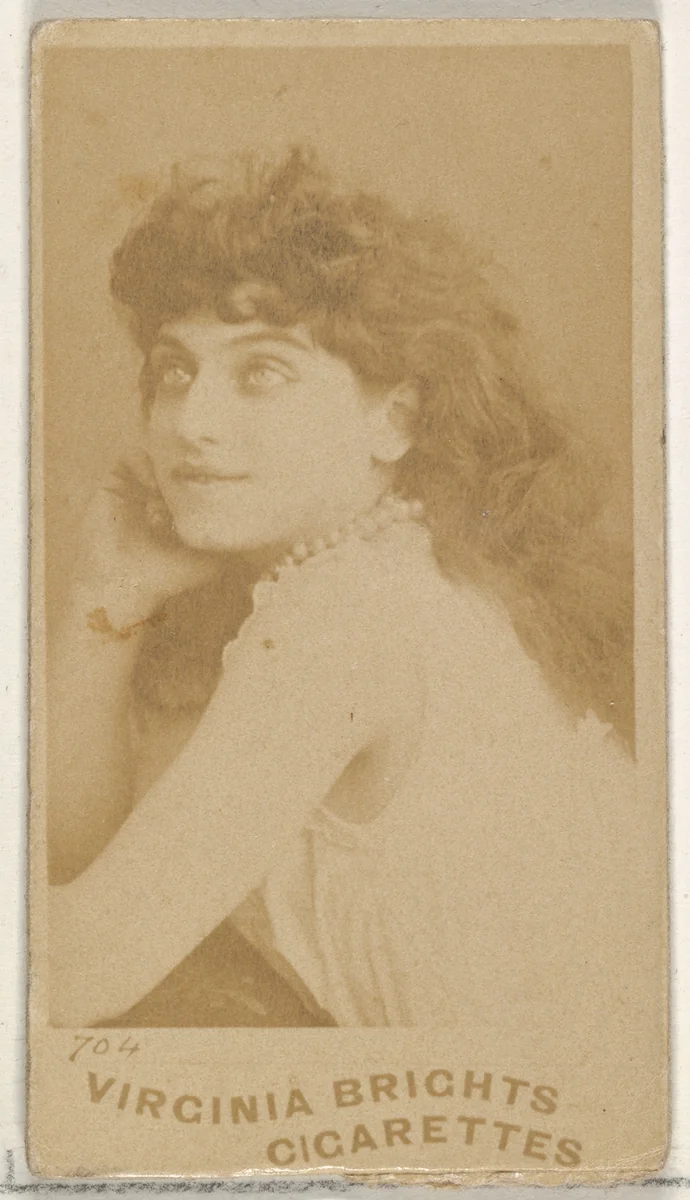 Card 704, from the Actors and Actresses series (N45, Type 5) for Virginia Brights Cigarettes by Allen & Ginter, photograph, 1885-1891