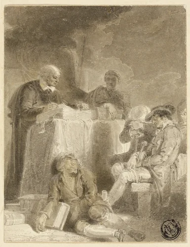Sleeping Congregation by John Thurston, drawing, 1764-1822