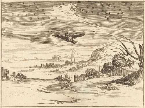 Dawn by Jacques Callot, print, 1592-1635