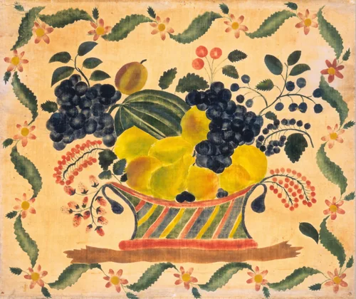 Basket of Fruit by American 19th Century, painting, 1830