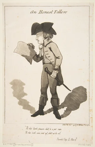 An Honest Fellow by George Murgatroyd Woodward, print, 1790