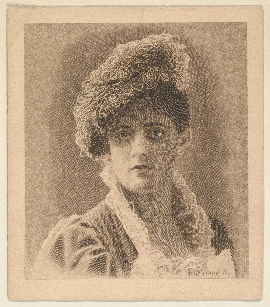 Portrait, from the Women's Portraits series (N198) issued by Wm. S. Kimball & Co. by William S. Kimball & Company, print, 1889