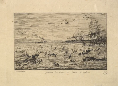 The Fish Rejoice in the Departure of the Cabin Boy by Charles-François Daubigny, print, 1861