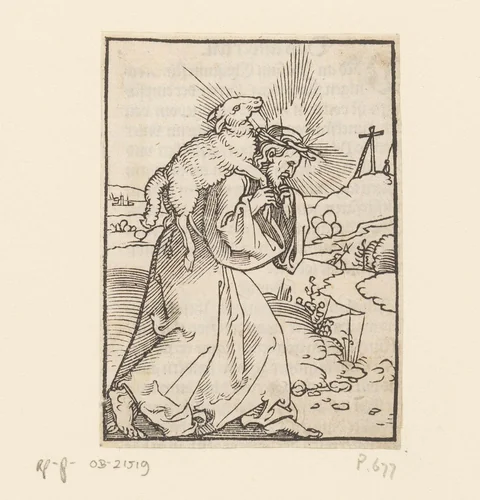 Christus als de Goede Herder by anonymous, print, 1527