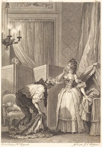 Le cocu battu et content by Antoine-Jean Duclos, print, 1755-1804