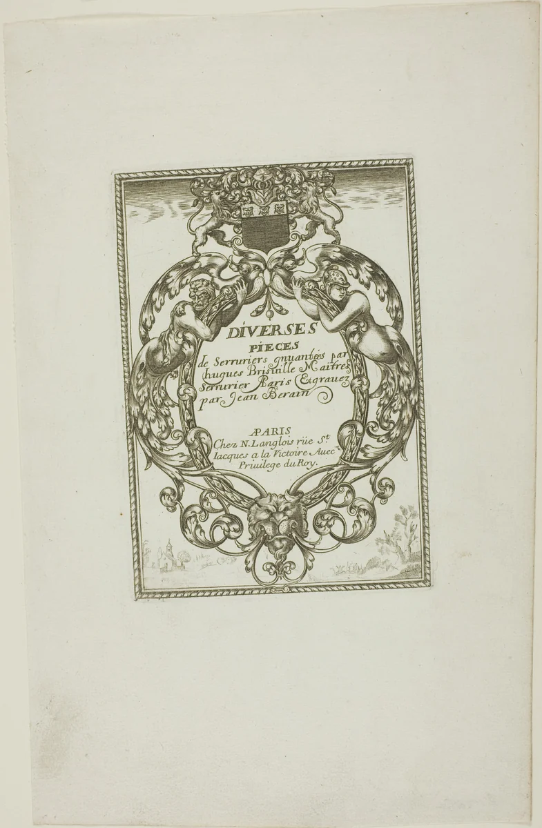 Designs for Locksmiths by Jean Bérain I, print, 1660-1711