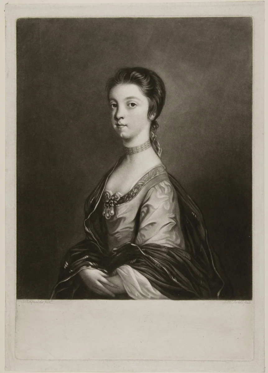 Lady Elizabeth Montagu by James McArdell, print, 1756