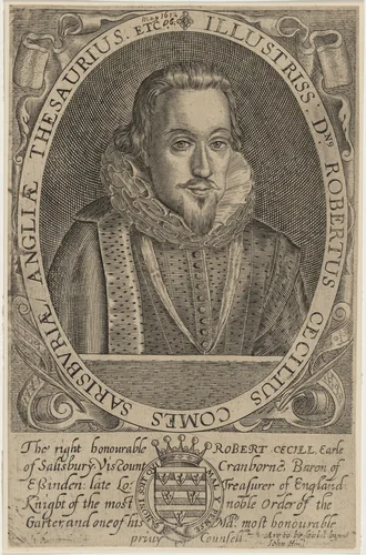 Robert Cecil, First Earl of Salisbury by H. Stock, print, 1555-1695