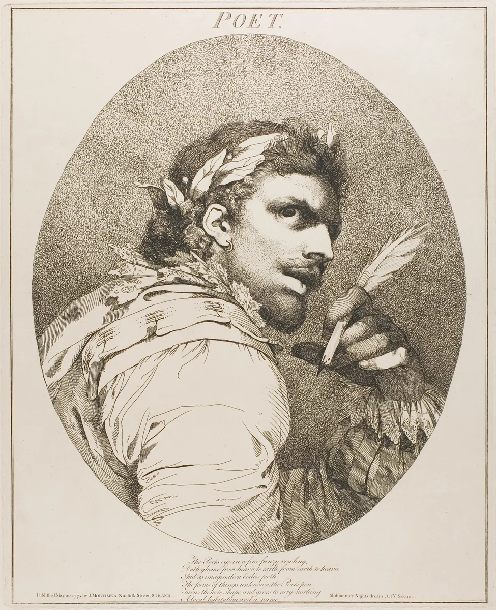 Poet by John Hamilton Mortimer, print, 1809