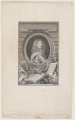 Portrait of François VI, duc de La Rochefoucauld by Pierre Philippe Choffard, print, 1779