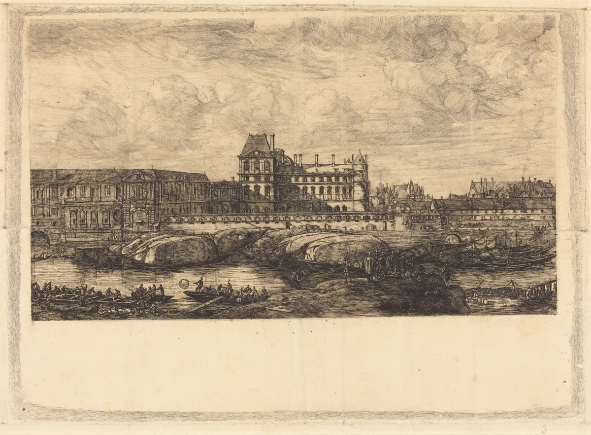 L'ancien Louvre d'après une peinture de Zeeman, 1651 (The Old Louvre, from a Painting by Zeeman, l651) by Charles Meryon
Reinier Nooms, print, 1866