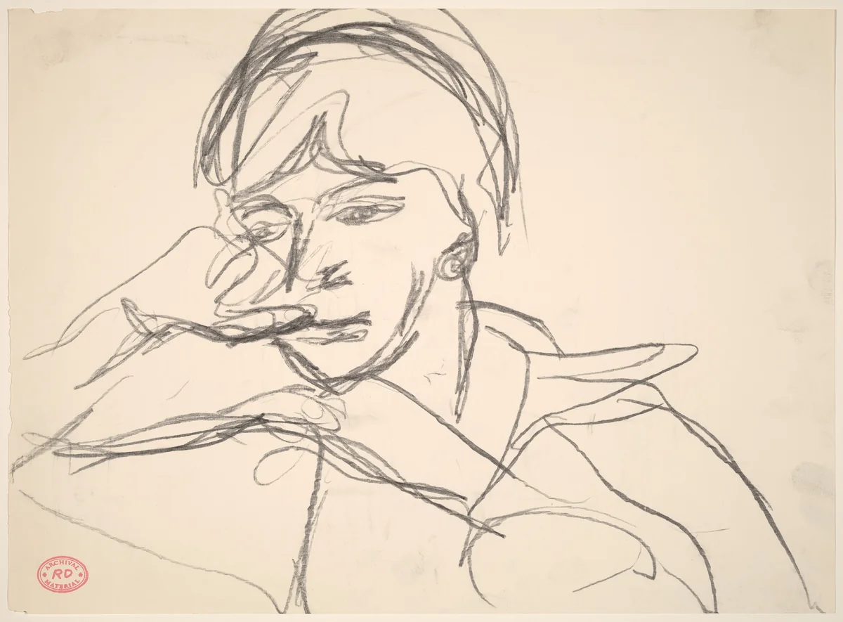 Untitled [portrait] by Richard Diebenkorn, drawing, 1955-1967