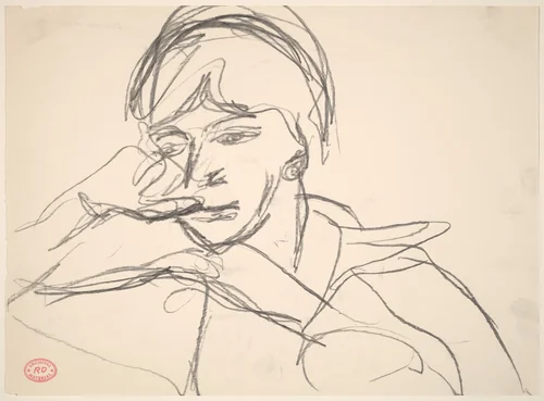 Untitled [portrait] by Richard Diebenkorn, drawing, 1955-1967