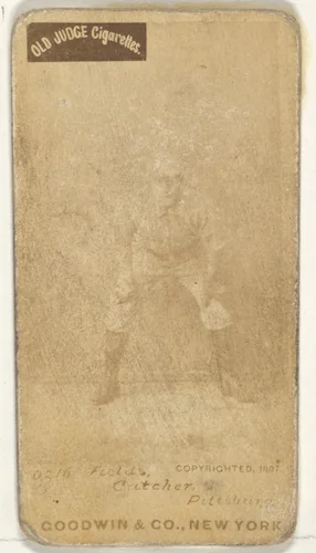 John Joseph "Jocko" Fields, Catcher, Pittsburgh, from the Old Judge series (N172) for Old Judge Cigarettes by Goodwin & Company, photograph, 1887