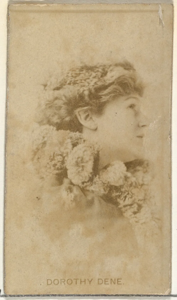 Dorothy Dene, from the Actors and Actresses series (N145-8) issued by Duke Sons & Co. to promote Duke Cigarettes by W. Duke, Sons & Co., photograph, 1890-1895