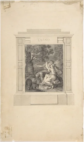 Fronticepiece for Tasso's Poems by Richard Westall, drawing, 1785-1836