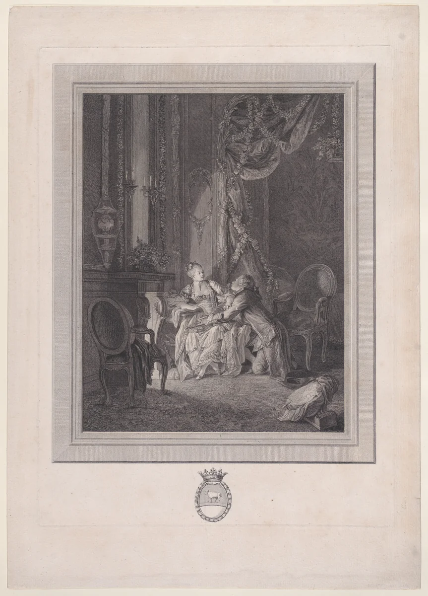 Le danger du tête-à-tête by Pierre-Antoine Baudouin, print, 1761-1800