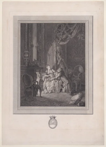 Le danger du tête-à-tête by Pierre-Antoine Baudouin, print, 1761-1800