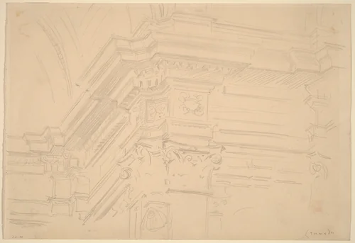 Capilla Real Entablature, Granada by John Singer Sargent, drawing, 1912