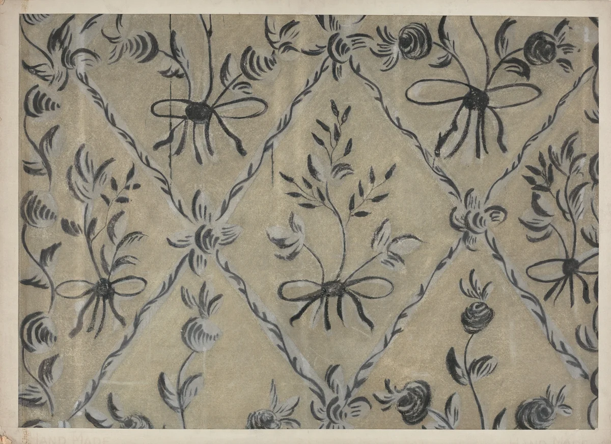 Free Hand Decorated Wall by Michael Lauretano, index of american design, 1939