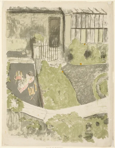 The Garden in Front of the Studio by Edouard Jean Vuillard, print, 1901