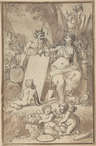 Design for Title-Page by anonymous, drawing, 1700-1800