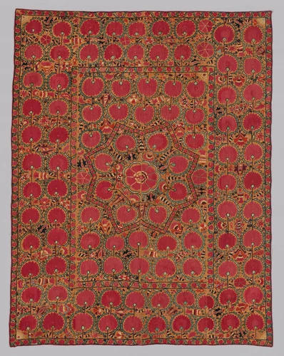 Suzani (large hanging or cover) by Uzbekistan, textile, 1840-1890