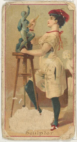 Sculptor, from the Occupations of Women series (N502) for Frishmuth's Tobacco Company by Frishmuth's Tobacco Company, print, 1889