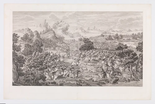 The Victory of Khorgos by Jacques-Philippe Le Bas, print, 1774