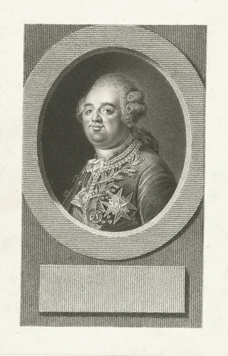Portret van Lodewijk XVI by Lambertus Antonius Claessens, print, 1792-1808