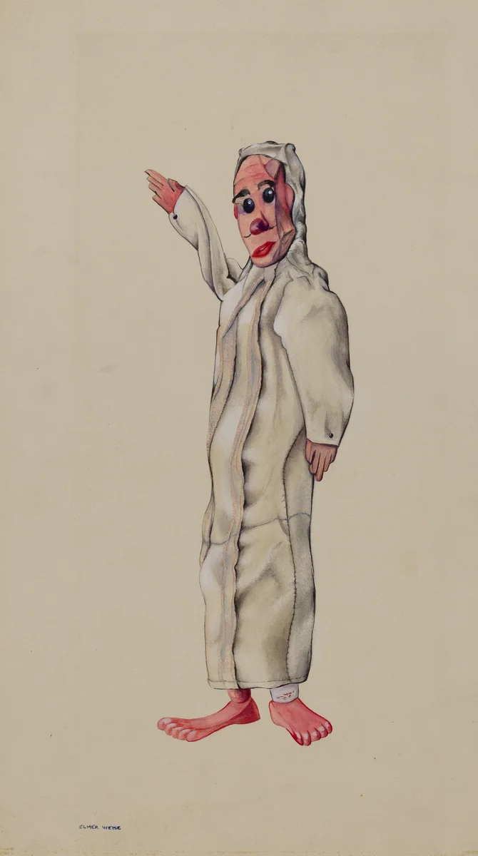 "Baby" Hand Puppet by Elmer Weise, index of american design, 1936