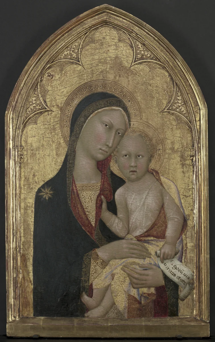 Madonna and Child by Lippo Memmi, painting, 1345-1355