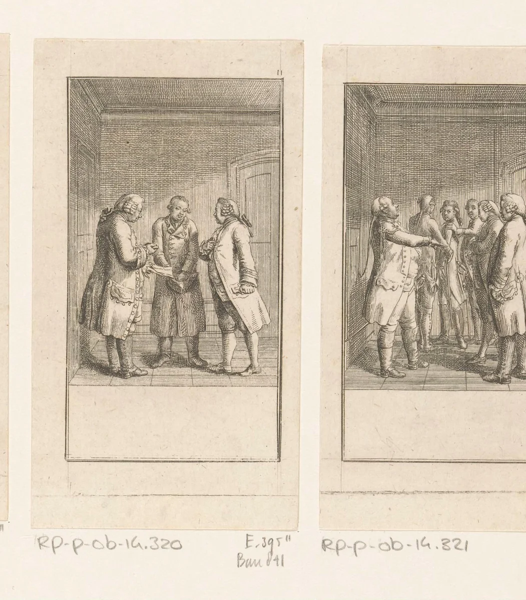 Reinhard ontdekt dat hij werd omgekocht by Daniel Nikolaus Chodowiecki, print, 1781