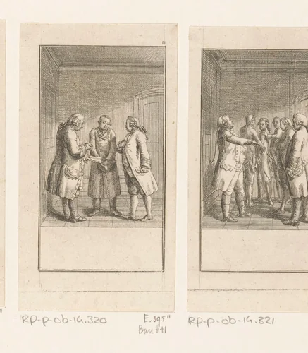 Reinhard ontdekt dat hij werd omgekocht by Daniel Nikolaus Chodowiecki, print, 1781