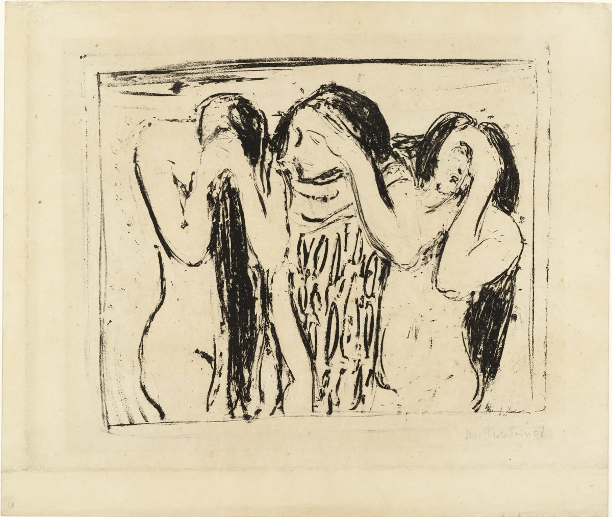 Grief (Leid) by Max Pechstein, print, 1908