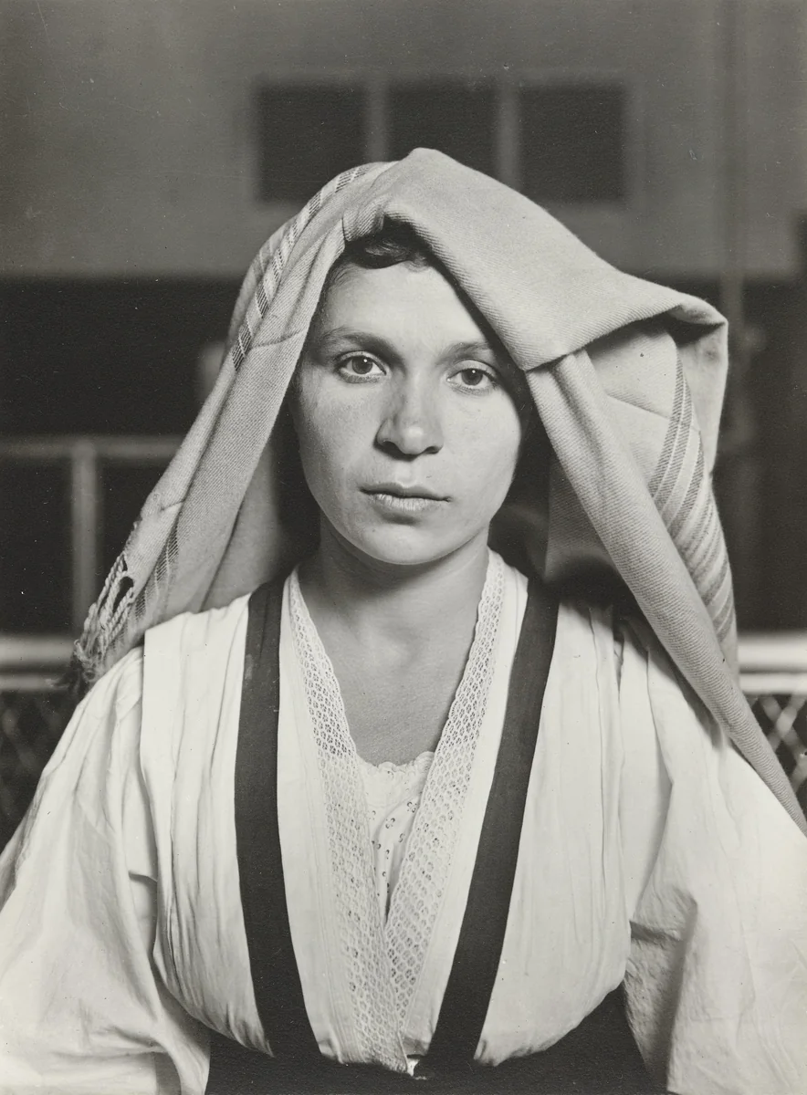 Albanian Woman, Ellis Island by Lewis Wickes Hine, photograph, 1905