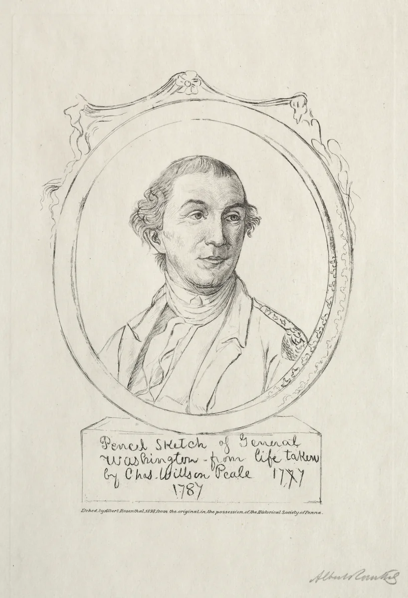 George Washington by Albert Rosenthal, print, 1898