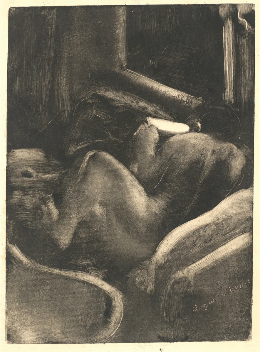 Woman Reading (Liseuse) by Edgar Degas, print, 1885