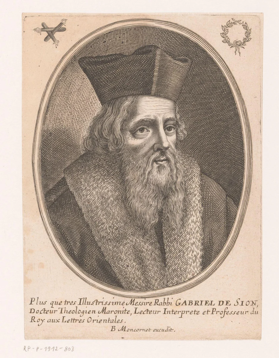 Portret van Gabriel de Sion by anonymous, print, 1610-1668