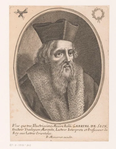 Portret van Gabriel de Sion by anonymous, print, 1610-1668