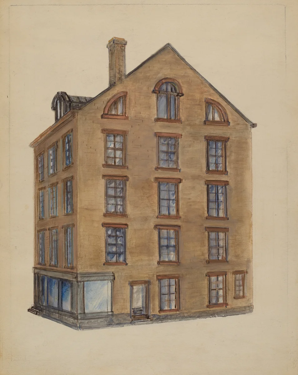 Corner of Pearl and John Streets by American 20th Century, index of american design, 1935-1942