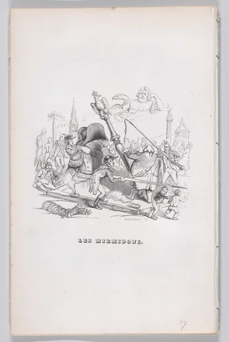 The Myrmidons, from "The Complete Works of Béranger" by J. J. Grandville, print, 1836