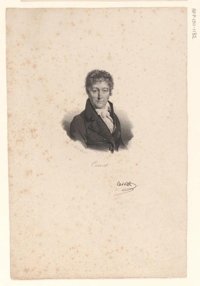 Portret van Lazare Carnot by anonymous, print, 1818-1842