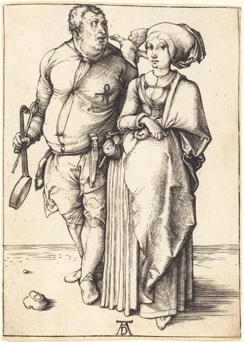 The Cook and His Wife by Albrecht Dürer, print, 1496-1497