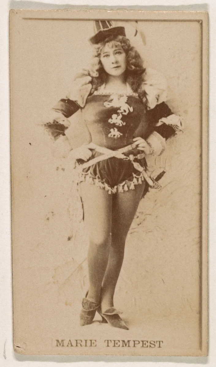 Marie Tempest, from the Actresses series (N245) issued by Kinney Brothers to promote Sweet Caporal Cigarettes by Kinney Brothers Tobacco Company, photograph, 1890