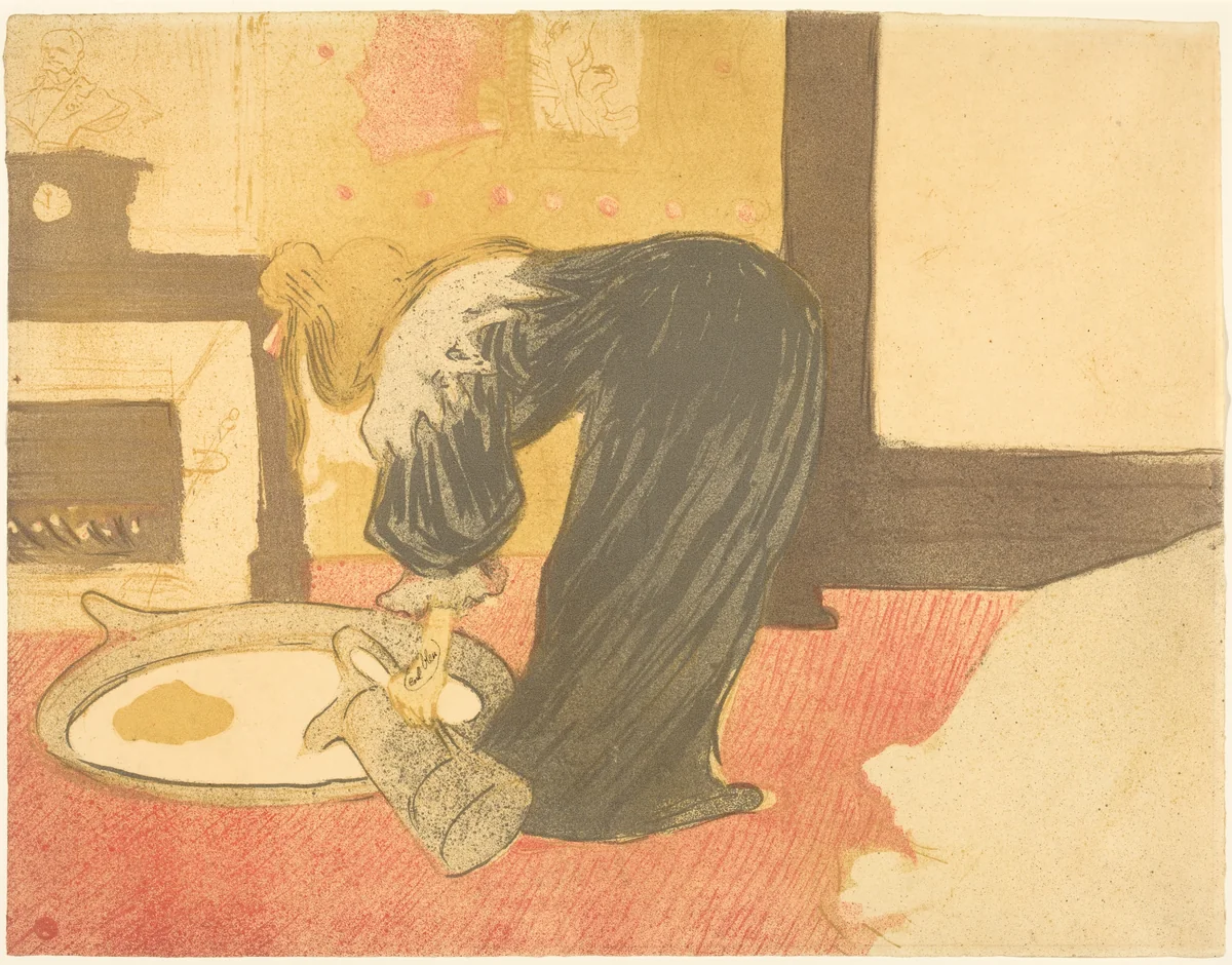 Woman at the Tub (Femme au tub) by Henri de Toulouse-Lautrec, print, 1896