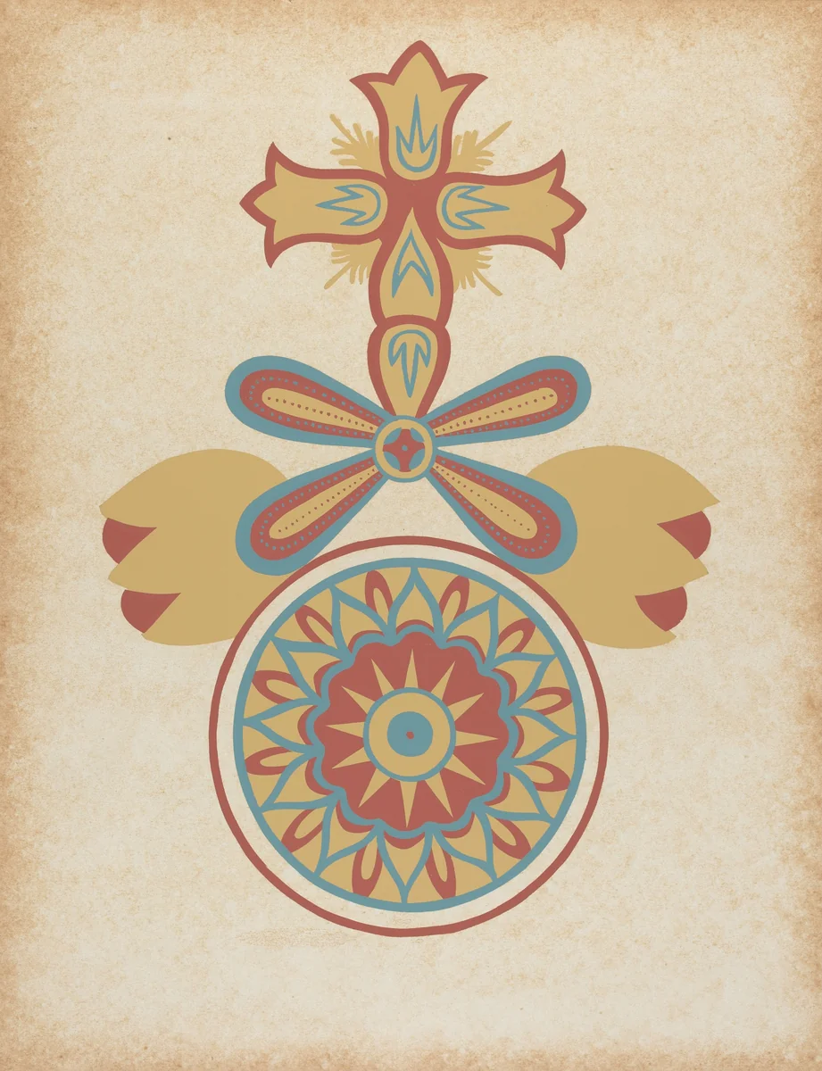 Santa Barbara Mission Doorway Design from the portfolio "Decorative Art of Spanish California" by American 20th Century, index of american design, 1935-1942